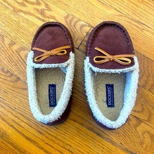 Dockers Used Kids Boys Girls Warm House Slippers Color: Brown | Size: S 11-12